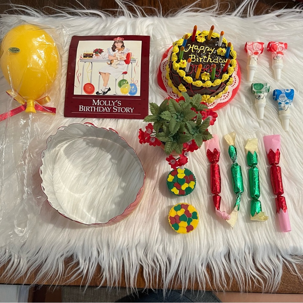 Pleasant Company Molly's Party Treats Birthday Cake Candles Ballon First Edition
